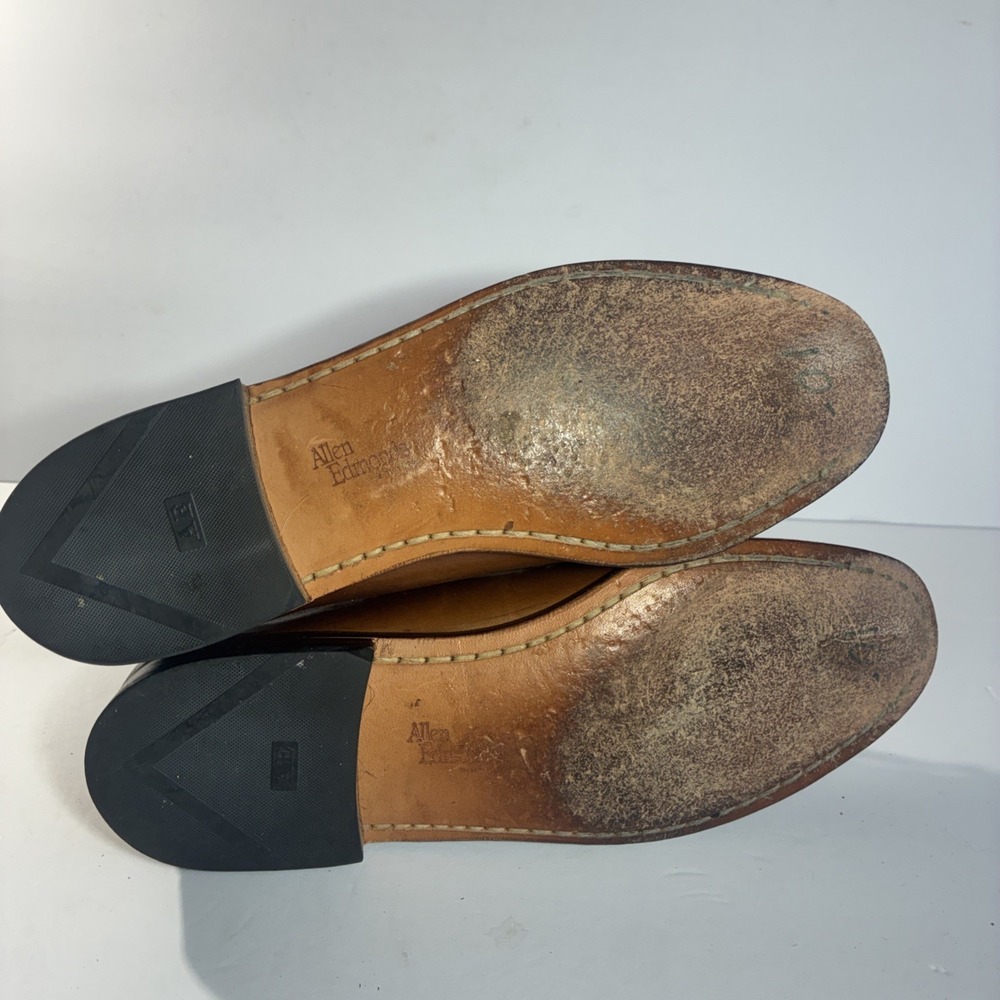 Allen Edmonds Woodstock Kiltie Slip On Loafer Brown Dress Shoes Size 8.5C USA - Picture 12 of 15